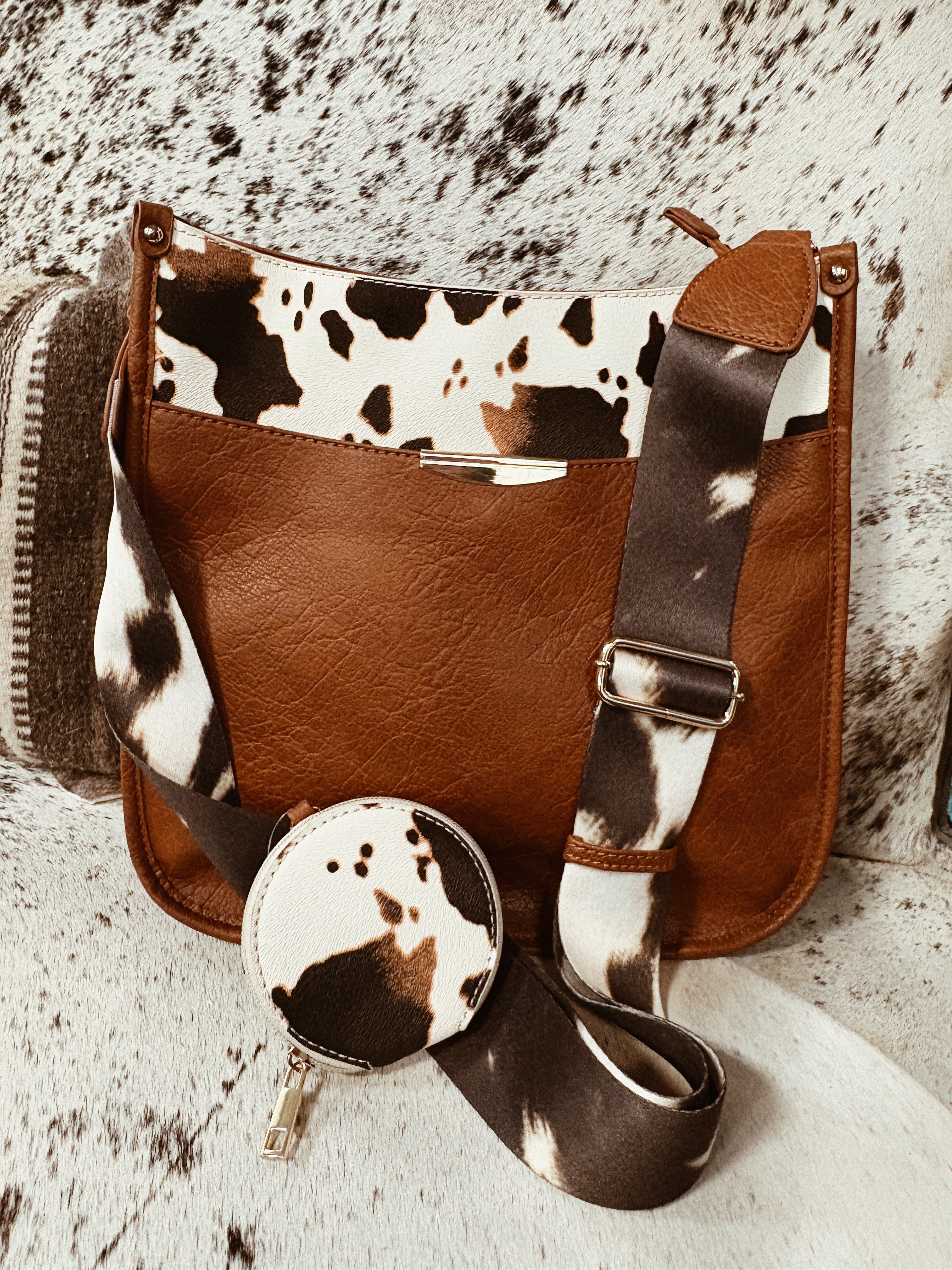 Cow Print Purse