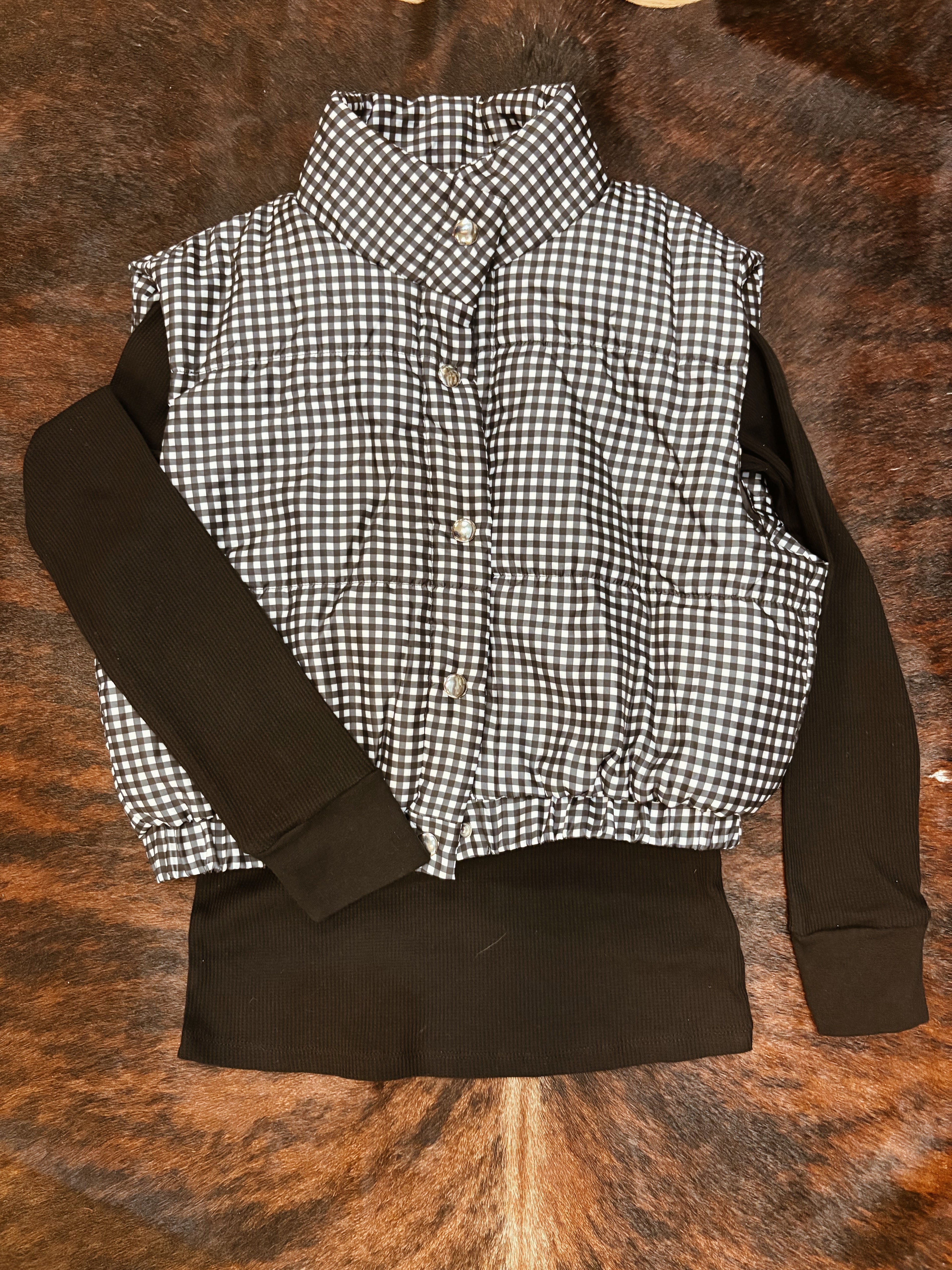 Gingham Vest