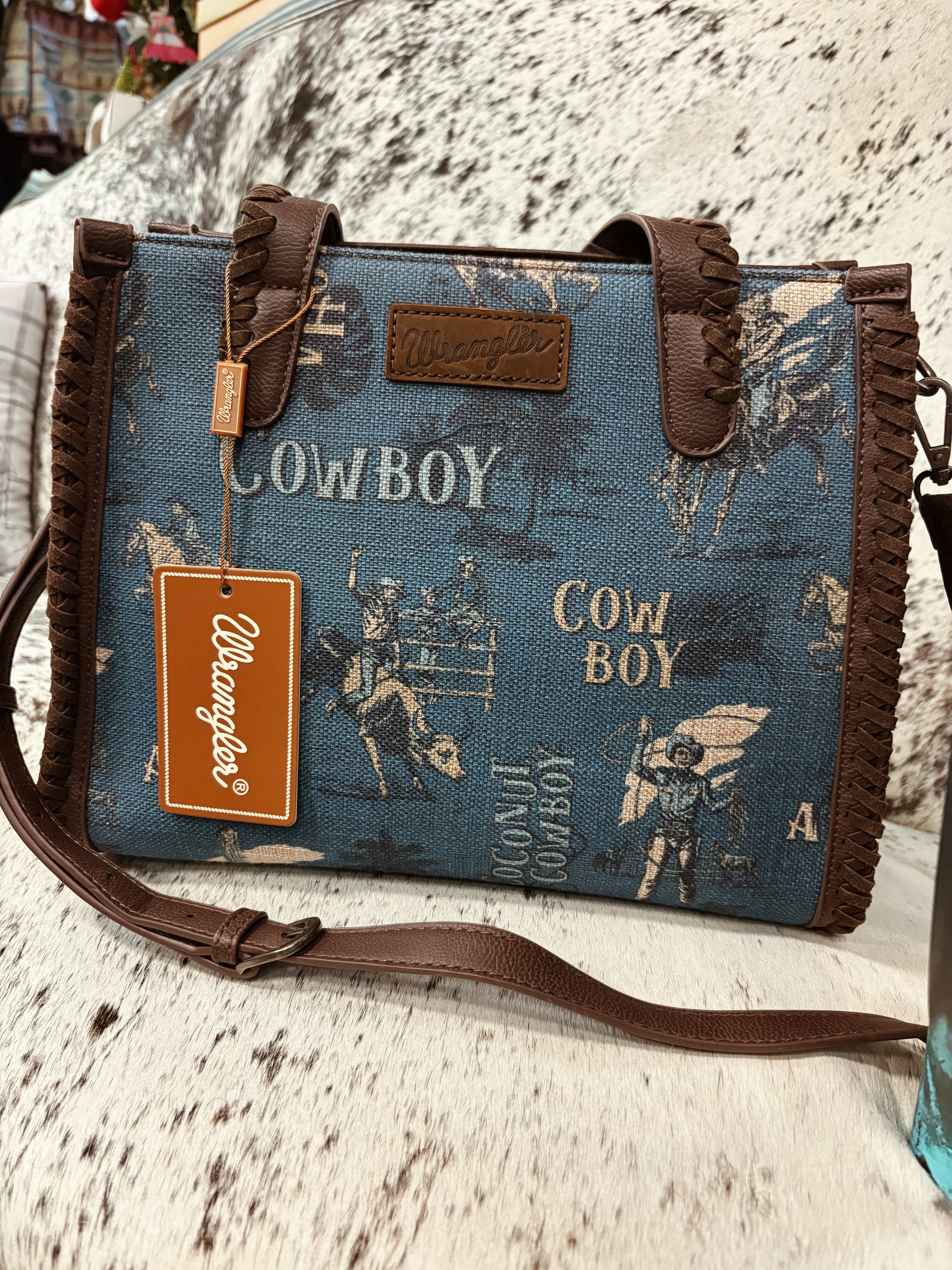 Blue Aloha Wrangler Purse