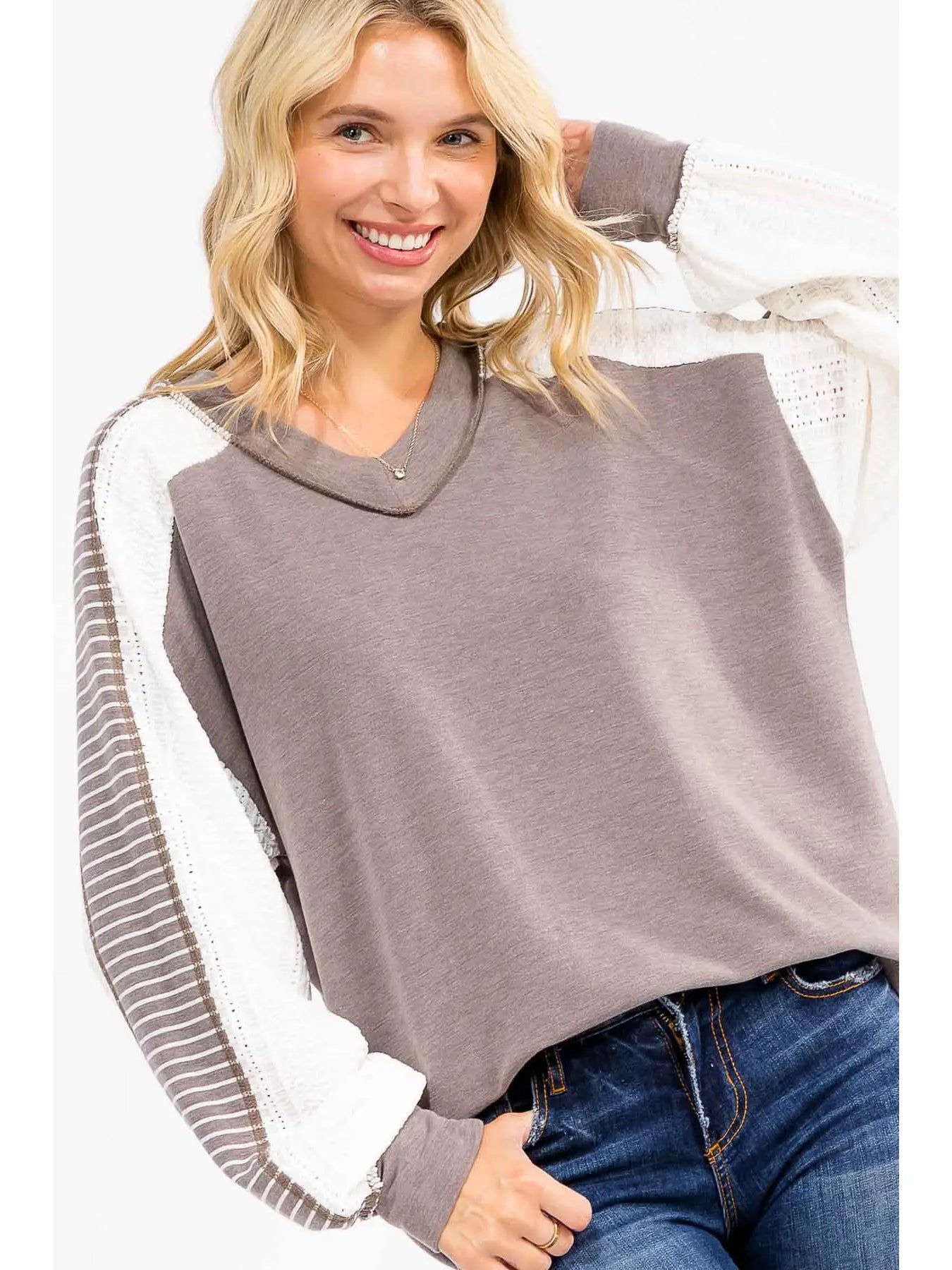 Color Block Pullover Tee
