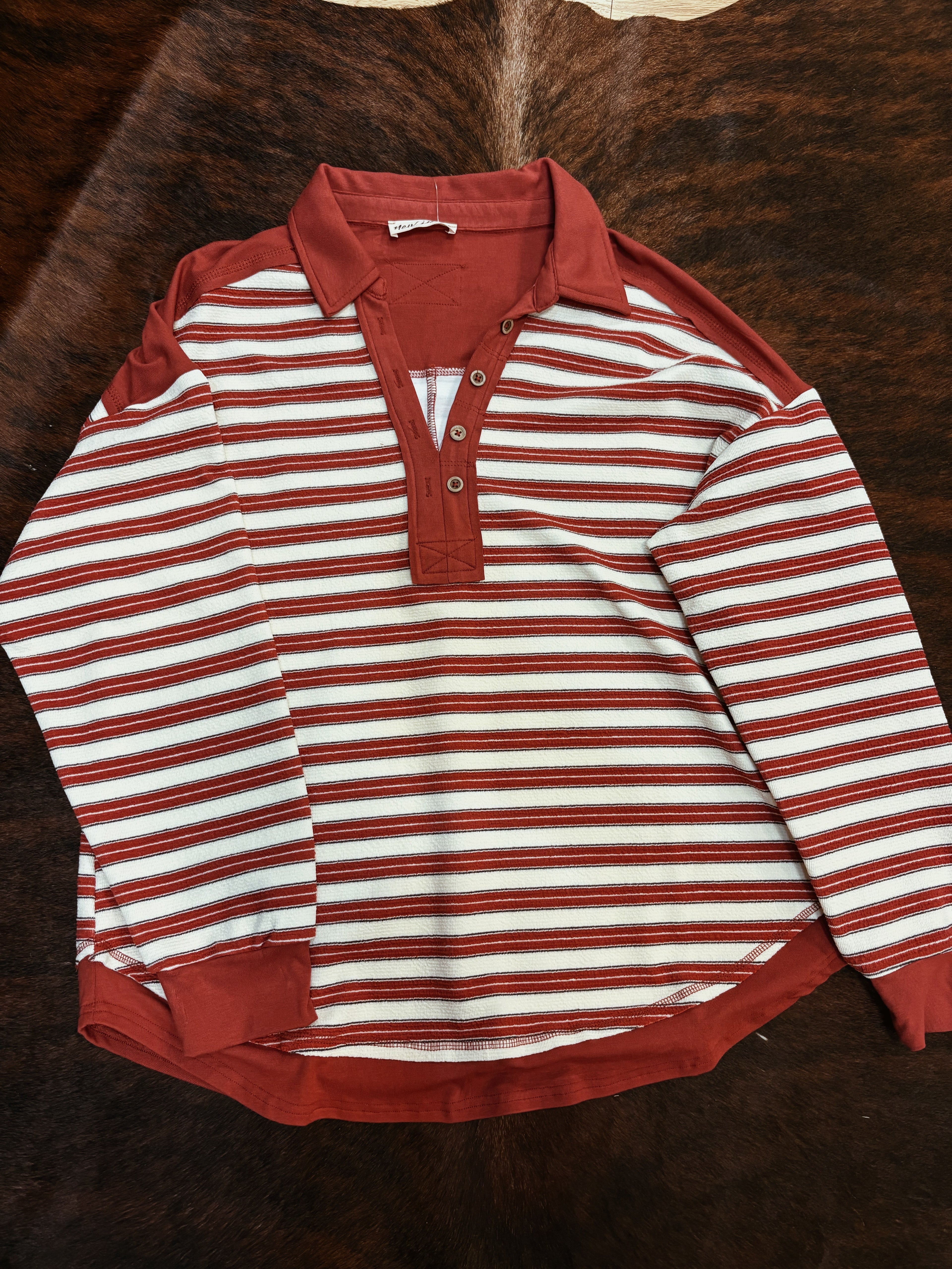 O'l Red striped shirt