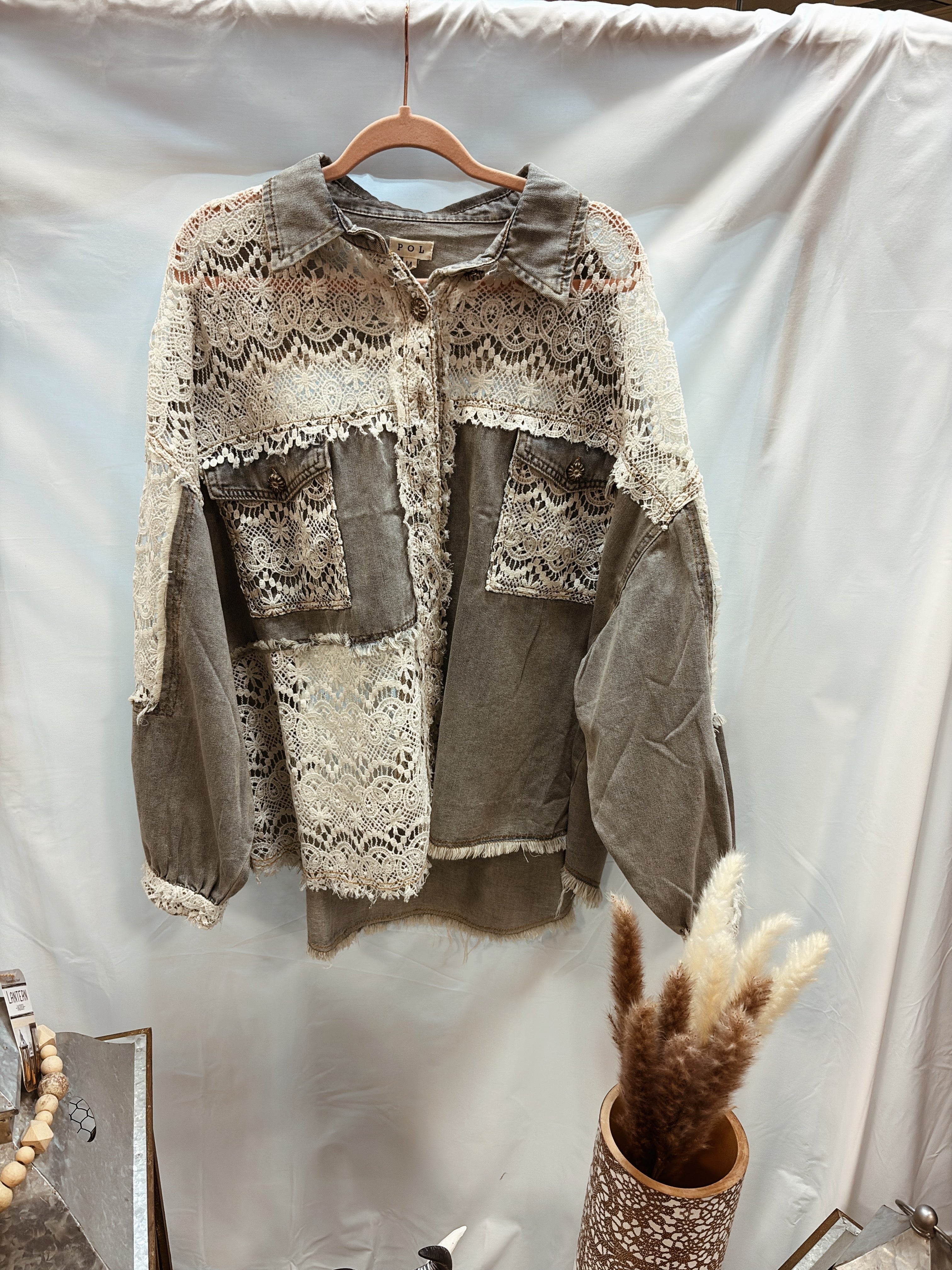 Denim & Lace Shacket