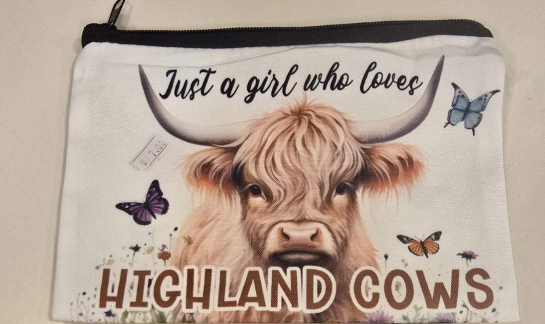 Highland Cow Pouches