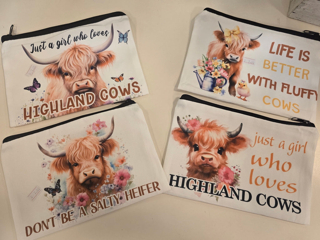 Highland Cow Pouches
