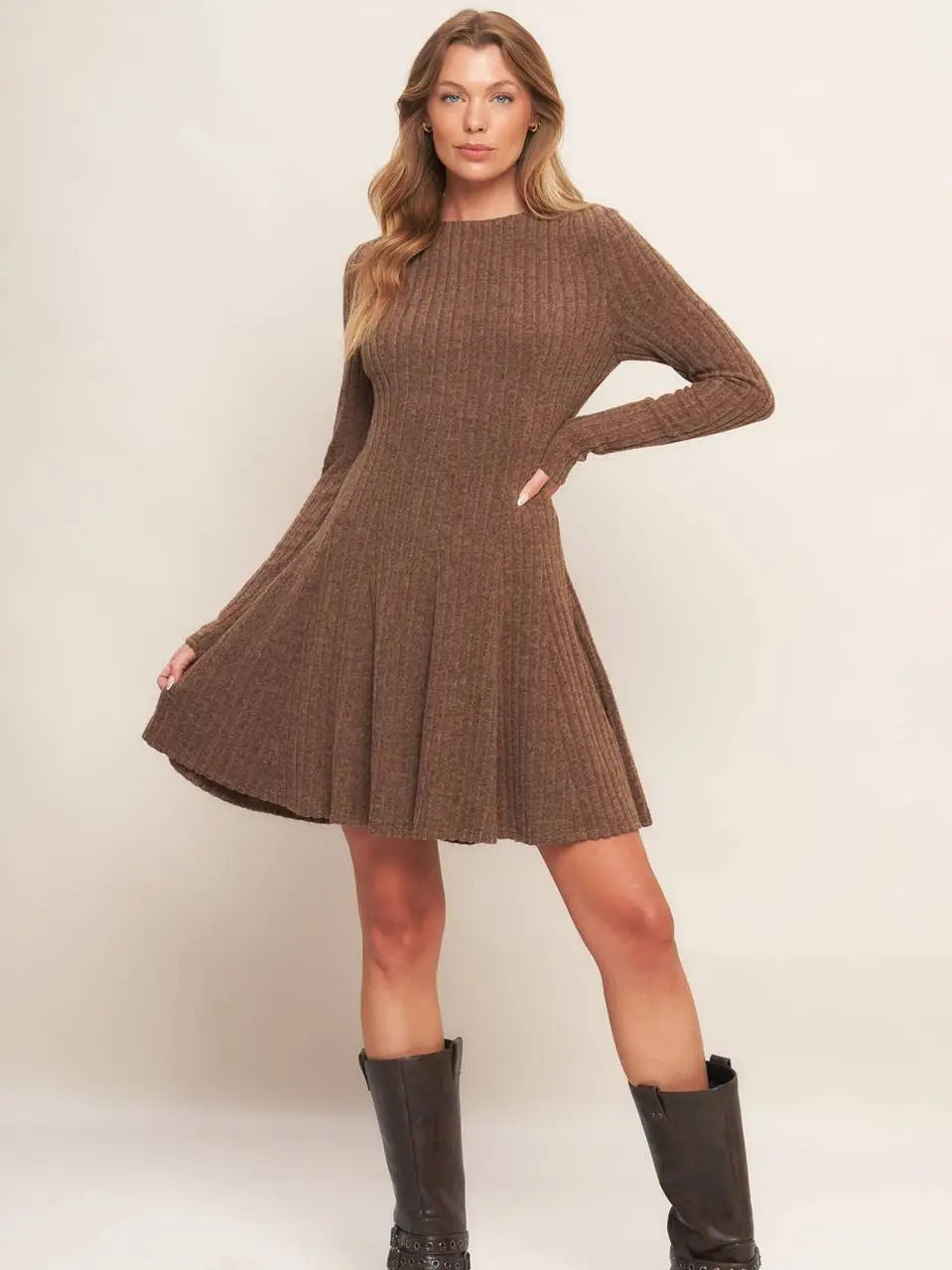 Brown Swing Dress