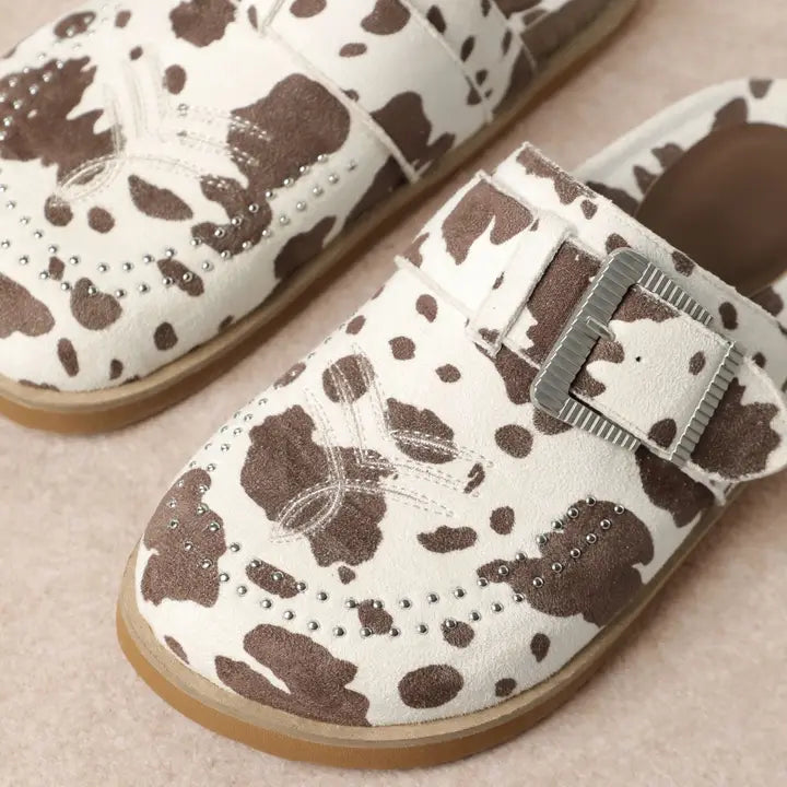 Cow Print Slip-on Shoes