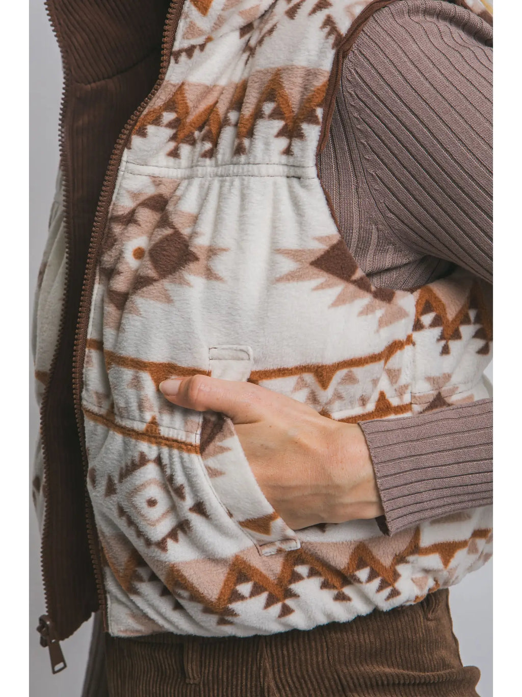 Reversible Corduroy Puffer Vest